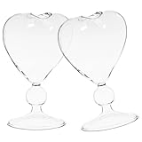 CONGARTENO Copas de Cóctel en Forma de Corazón 2 Piezas, Copas de Cristal Transparentes para Bodas y Fiestas, Vaso Elegante para Vino y Celebraciones, Diseño Creativo para Eventos Obsequios