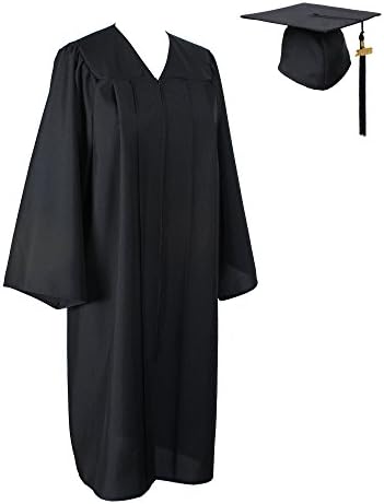GraduationService Unisex Matte Graduation Gown Cap with 2018 Tassel for Graduation Ceremony
