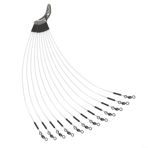Kit de líderes de pesca fluorocarbono 12 Piezas 20LB-80LB miniatura 7