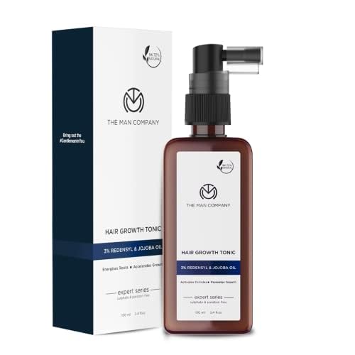 The Man Company Hair Growth Tonic with 3% Redensyl & Jojoba Oil | Promotes Strength, Volume, Controls Hair Fall - 100ml