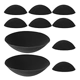 PartyKindom 5paare Polster Aus Polyester Runde Einlagen Für Sport- Bikini-Oberteile Und Badeanzüge Schwarz XXL Waschbar Und Atmungsaktiv