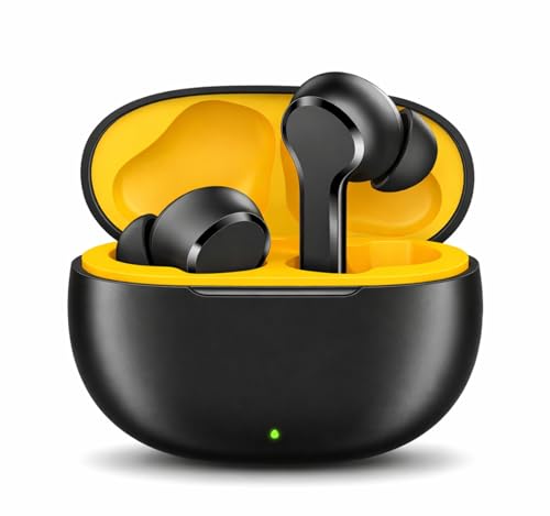 Image of Original Wireless for realme Buds T200x Advanced True Audio Earphones Delivering 12.4mm Dynamic Sound Output, 25dB Noise Reduction, Quad Mic (Black)
