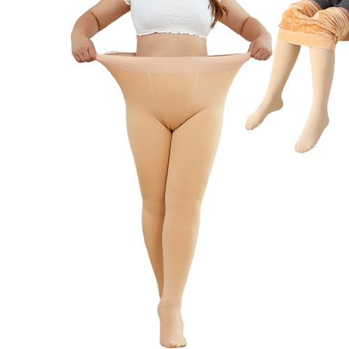 Merlvida Medias Térmicas Mujer con Interior de Forro Polar Medias Reductoras Mujer Transparentes Falsas Térmicas Invierno Mallas Alto Cintura Leggings Pantimedias Leotardos Talla Grande S-3XL