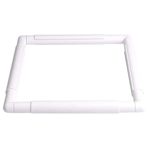 Ausuky 5 Sizes Square Rectangle Clip Plastic Embroidery Frame Cross Stitch Hoop Stand Lap Tool (27.9 * 27.9 cm) Cover