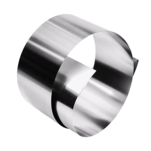 Tynulox 304 Stainless Steel Foil Roll, 0.04mm x 100mm x 1M, Metal Strip Sheet for Industry Machinery Electronic Equipment Hardware, Silver