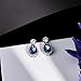 Sapphire Earrings Rhinestone CZ Silver Earrings Hypoallergenic Handmade Earrings Stud Drop Dangle Earrings for Women Trendy Fashion