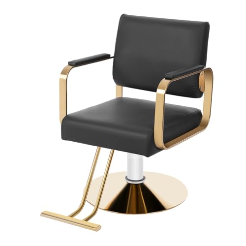 ZAWAYINE Barber Chair, Salon Chair for Hair Stylist, Hair Chair for Barbershop Home Height Adjustable & 360° Swivel Styling Salon Chairs Spa Beauty Salon Equipment, Max Load Weight 440Lbs