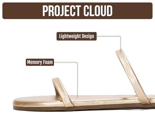 Image of Project Cloud Summer Sandals for Women with Memory Foam Insole (Transition) | Memory Foam Insole; Beach Flip Flops; Non-Slip Sole; Lightweight Double Straps; Summer Sandals for Women; Everyday Comfort