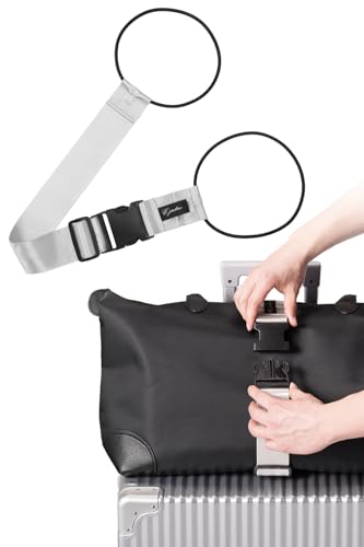 【整理収納アドバイザー監修】 荷物固定ベルト 旅行便利グッズ キャリーケース バンド ベルト 旅行用品 バッグとめるベルト 荷物 固定ベルト シルバー