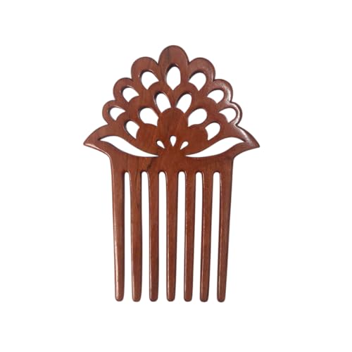 Marycrafts Lotus Flower Wooden 7 Prongs Hair Fork, Hair Side Comb, Hair Pin, Hair Accessories image 4