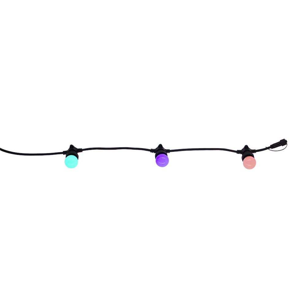 Xanlite GRL5230VBP45RVBJR Lot Guirlande extérieure Extensible câble Noir + 10 Ampoules LED Multicolor culot E27 Multicolore