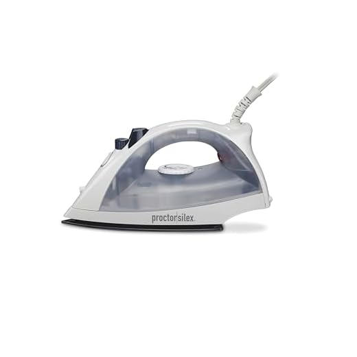 Proctor Silex Iron & Vertical Steamer for Clothes with Nonstick Soleplate 1200 Watts, Adjustable Spray and Blast Steam Settings, Auto Shutoff, White and Grey (17150PS)