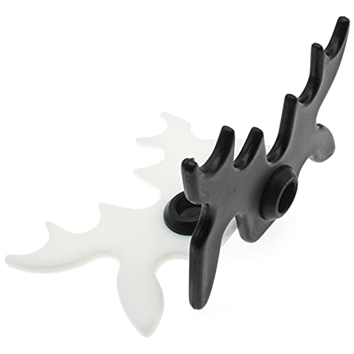 OZXNO 2 Pcs Slip-On Moosehead Bridge Head Antlers Pool Cue Accessory(Black+White)