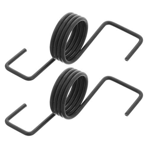 ZUNOXAZ 2 Piezas Muelle del pedal deslizadores de marco para deportes de motor muelles de alimentacion Spring de acero inoxidable tensor de cadena estriberas para moto de cross Metal Negro