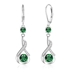 Emerald Green Cubic Zirconia Dangle Earrings
