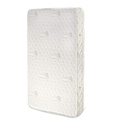 LA Baby Natural IV 2-in-1 Dual Sided Soy Foam Crib Mattress with Bamboo Viscose Top Layer on Waterproof Cover - Made in USA