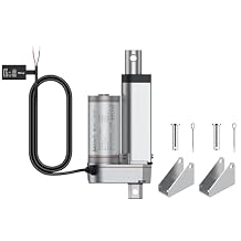 Justech 12V Heavy-Duty Linear Actuator 330LBS/1500N-2inch/50mm Silent Waterproof IP54 Electric Actuator with Mounting Brackets for Electric Window, RV Adjustments, Solar Trackers, Industrial Machinery