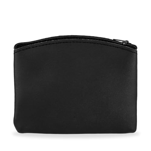 Black Rosary Pouch with Zipper and Gold Cross Imprint for Women - Stylish Catholic Pouch, Perfect for Easter, Lent, and Religious Travel - Portable Gold Cross Rosary Holder2