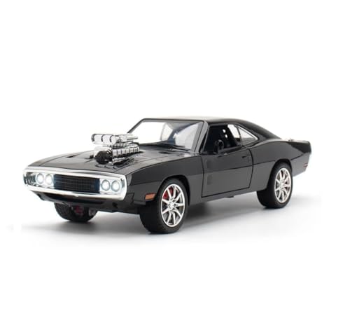 Image of F & F 7 Dodge Charger 1:32 Model Car with Box, Zinc Alloy Pull Back Toy car with Sound and Light for Kids Boy Girl Gift [Colors as Per Stock]