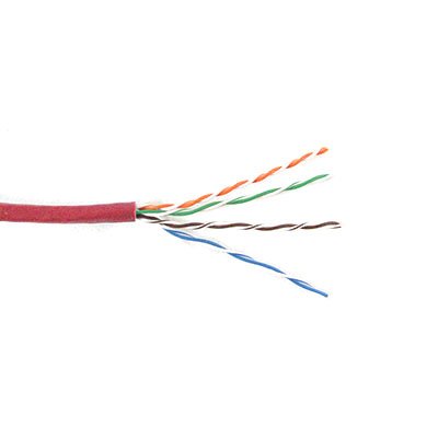 SCP CAT5E Stranded 350 MHz 24 AWG UTP, PVC JKT- RED - 1000FT / 305M Box Distributed by NAC Wire and Cables