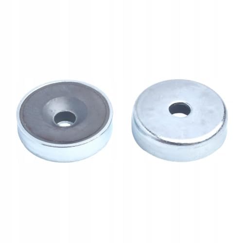 juego de 25 imanes de olla de ferrita 25x7 mm con orificio avellanado para tornillo, imanes de sujeción extra fuertes para taller, montaje, bricolaje y uso industrial