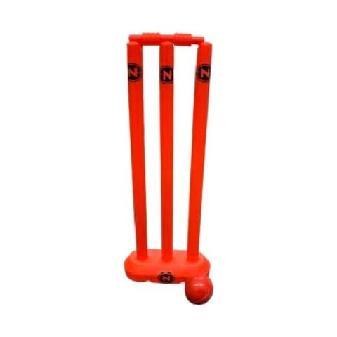 22YardsPro Kwik Cricket Stump Set Plastic Wicket Stumps Base & BaIl Indoor Outdoor Garden (FullSIze30) Cover