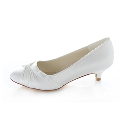 Emily Bridal Lace Mother Shoes Round Toe Wedding Shoes Bridal Shoes2