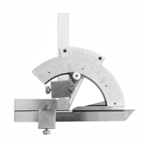 Transportador de ángulos Universal Vernier 0-320° para carpintería miniatura 1
