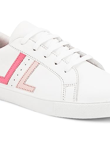 Image of Longwalk White Casual Shoes Sneakers for Women(W-4035)