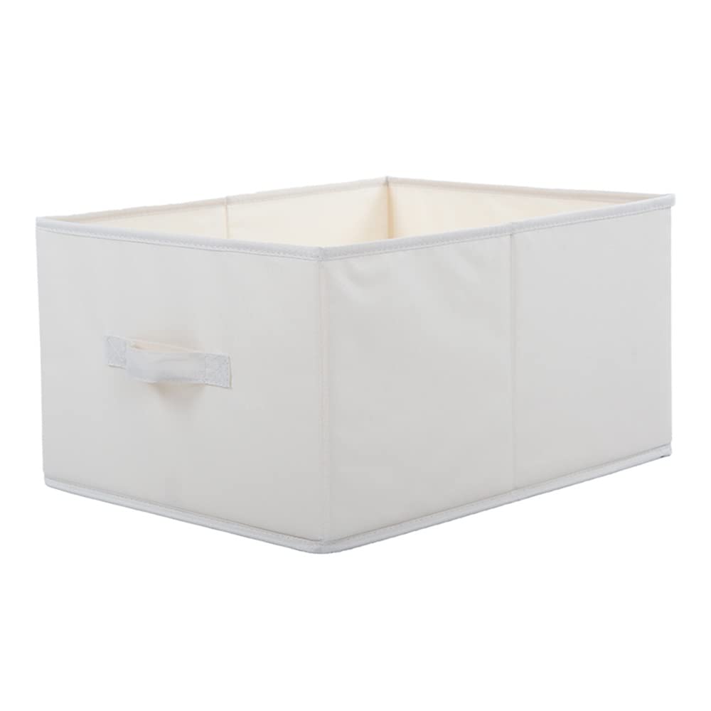 ETRGFTHU Clothes Storage Box Foldable Design for Home Use Wardrobe Sundries Organizer with Sturdy Handle Environmentally Friendly and Odorless(Beige)