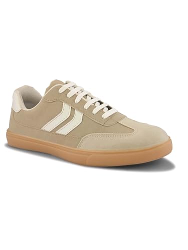 Image of STANPHORD Mens Tpkp 9623 Beige Men Everyday Lightweight Comfort Insole Lace-up Sneakers