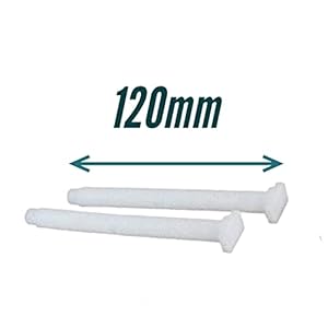 Elegant Casa Western Toilet Seat Cover Screw, Nuts and Washers Hinges Kit Clamp Plastic White Colour 1 Pair Set Size 65mm X 25mm