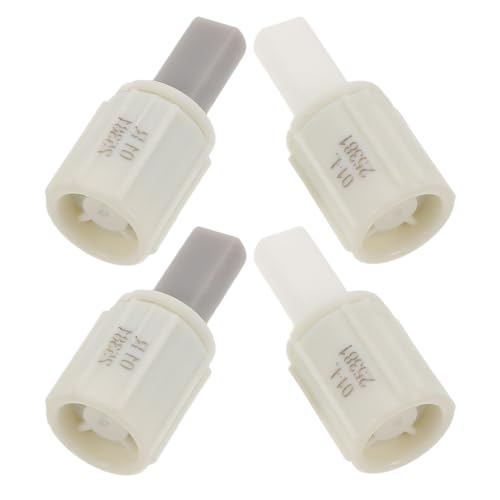Toyvian 4 Amortiguadores de Cierre Suave para Asiento de Inodoro Bisagra Amortiguadora Blanca de Plástico Kit de 4 Piezas para Amortiguación Silenciosa y Protección Anticaídas Repuesto