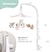 The Peanutshell Crib Mobile for Girls - Pink and White Musical Baby Crib Mobile with 12 Lullabies, Forest Baby Little Forest Nursery Decor