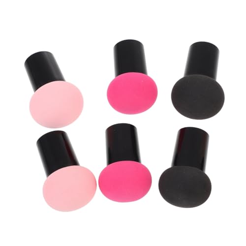 WRITWAA 6Piezas Esponjas De Maquillaje De Champiñón Puff De Base De Maquillaje y Húmedo Esponjas Para Cosméticos Creativo