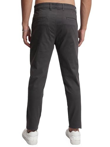 Image of Highlander Men's Slim Fit Formal Trousers | Ankle Length |Smart Trousers for Men | Chino Trousers for Men|Elegant Design | Comfortable Fabric for Daily Work & Formal Occasions