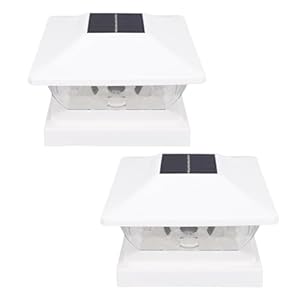 Ausla 2er-Set Solar-Pfostenlichter Wellen-Design