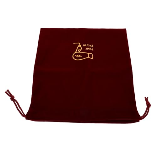 BESTYASH Bolsa De Terciopelo Para Guardar Secador De Pelo Bolsa Portátil Con Cordón Para Llevar Bolsa De Viaje Para El Cabello Organizador Bolsa De Franela Para Guardar Secador De