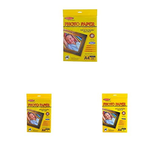 Image of BAMBALIO Glossy Photo Paper - A4 Size, 50 Sheets (180-50 & 135-50) & 40 Sheets (230-20)