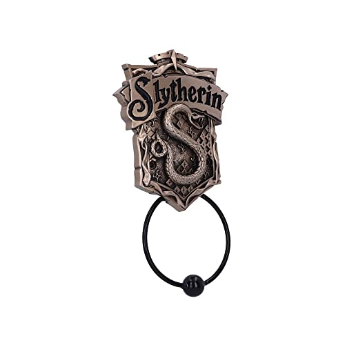 Aldaba de puerta de Slytherin en bronce con relieve detallado de 24,5cm 8