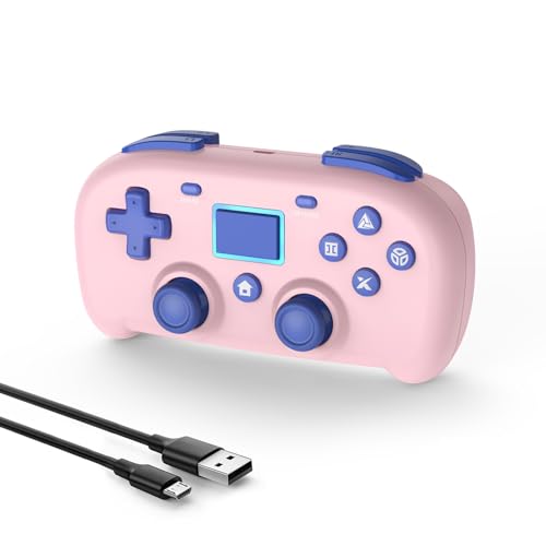 DYONDER Wireless Controller für PS4,Mini Style PS4 Gamepad Kompatibel mit PS4/Pro/Slim,PC Game Remote für Fenster10/8/7,Gaming Controller mit Dual Vibration/6-Achsen Sensor/Audio Funktion(PINK)