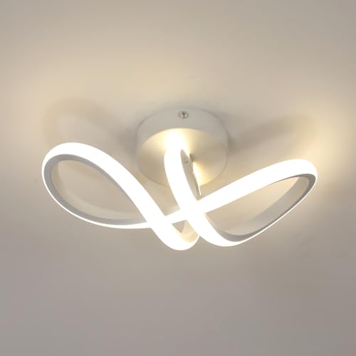 Pheashine Plafoniera LED Soffitto Moderna, 20W 2500LM Lampada da Soffitto in Alluminio, 4500K Luce Neutra, Plafoniera a LED Bianco per Camera da letto, Corridoio e Sala da Pranzo