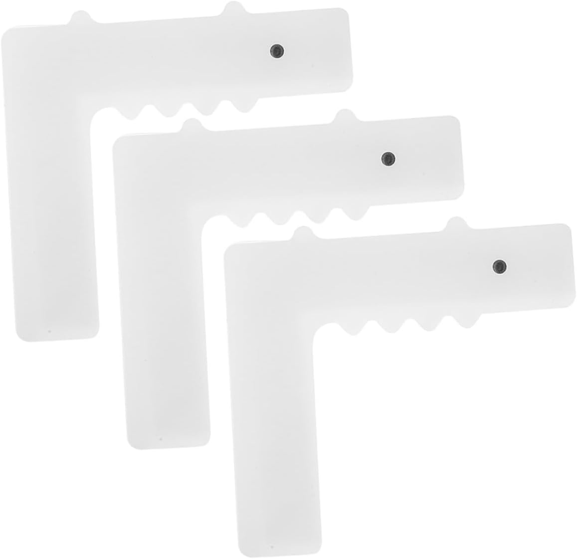 3pcs White Silicone Corner Safety Protectors and Furniture Edge Bumpers Soft Table Corner Cushions for Safety and Home Protection