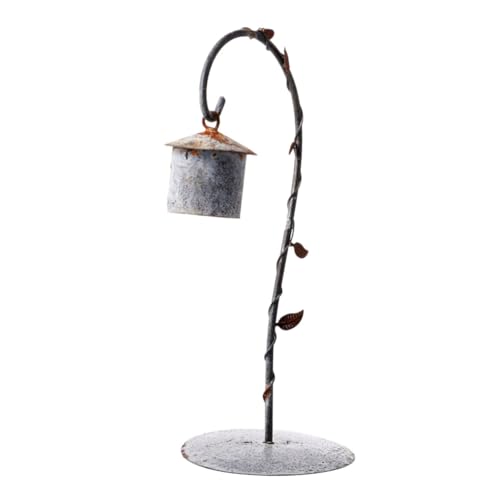 KICHOUSE Bird Nest Iron Art Decoration Micro Landscape Hanging Rack Bird Cage Iron Stands Desktop Hanging Adornments