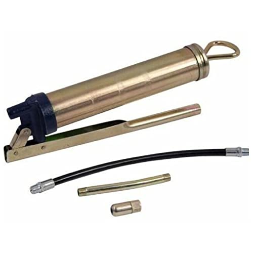 Silver GREASE GUN AM-TECH 200CC SIDE LEVER GREASE GUN SOLID & FLEXIBLE DELIVERY TUBE TOOL