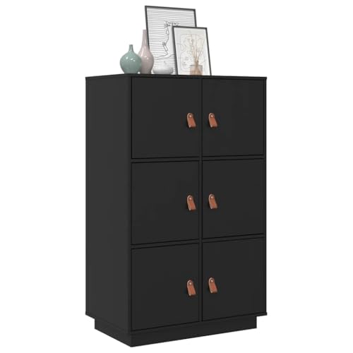 FOZICV Armario auxiliar de madera para dormitorio, salón u oficina, diseño moderno y elegante, color negro, 67 x 40 x 108,5 cm