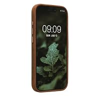 kalibri Schutzhülle kompatibel mit Apple iPhone 15 Pro - Hülle Leder - Hardcover Handy Cover Case Braun – Ansicht 2