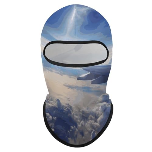 Balaclava para hombre y mujer, máscara para esquiar, cubreboca completo con diseño de cielo y avión, ideal para ciclismo miniatura 7