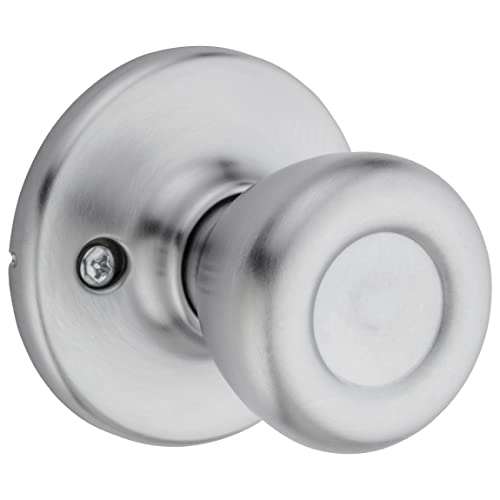 Kwikset Tylo Interior Passage Door Knob, Handle for Closet and Hallway Doors, Non-Locking Doorknob, Satin Chrome, 1 Count (Pack of 1)