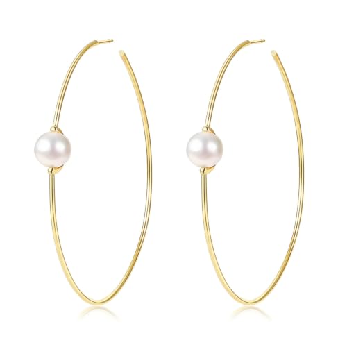 OwMell Large Hoop Earrings for Women 925 Sterling...